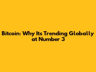 Bitcoin: Why It's Trending Globally at Number 3