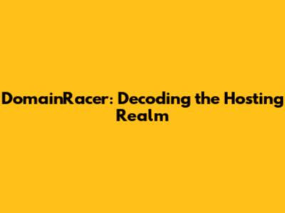 DomainRacer: Decoding the Hosting Realm