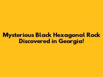 Mysterious Black Hexagonal Rock Discovered in Georgia!