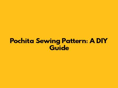 Pochita Sewing Pattern: A DIY Guide