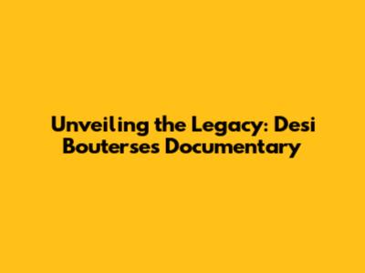 Unveiling the Legacy: Desi Bouterse's Documentary